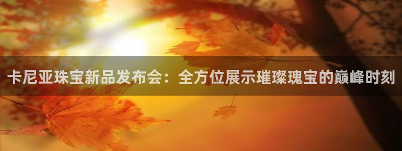 新宝5测试：卡尼亚珠宝新品发布会：全方位展示璀璨瑰宝的巅峰时刻