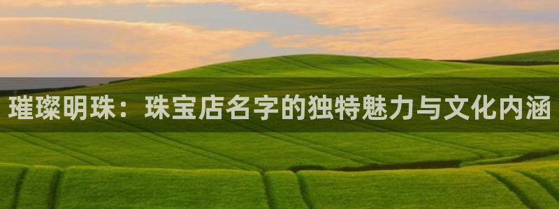 新宝5测：璀璨明珠：珠宝店名字的独特魅力与文化内涵