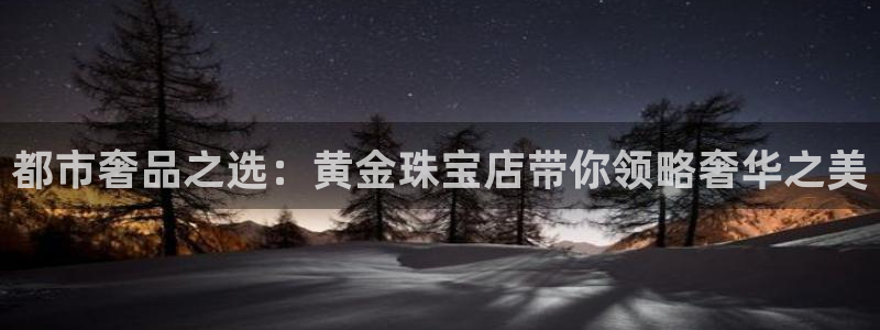 新宝5平台登录注册：都市奢品之选：黄金珠宝店带你领略奢华之美