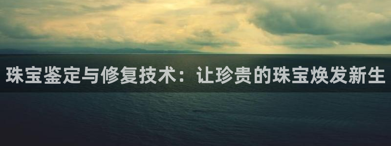 新宝5挂机：珠宝鉴定与修复技术：让珍贵的珠宝焕发新生