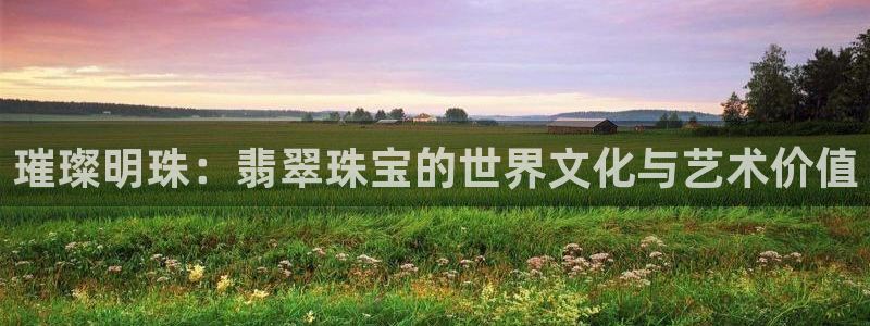 新宝注5册：璀璨明珠：翡翠珠宝的世界文化与艺术价值