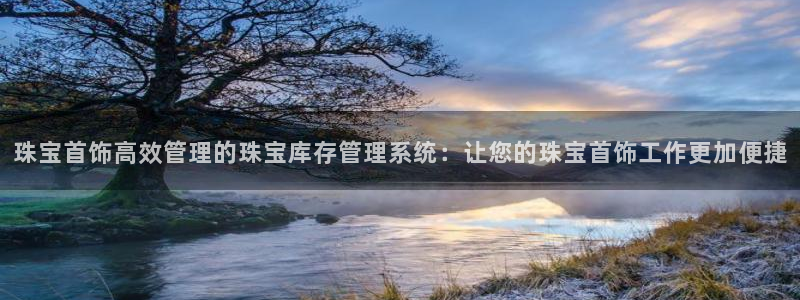 新宝5王问74OOO5：珠宝首饰高效管理的珠宝库存管理系统：让您的珠宝首饰工作更