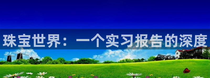 新宝5上70 667：珠宝世界：一个实习报告的深度