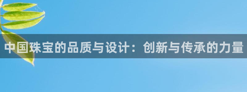 新宝股东王听2 5 5：中国珠宝的品质与设计：创新与传承的力量